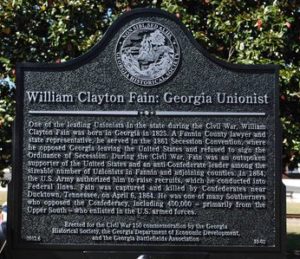 William Clayton Fain: Georgia Unionist