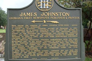 James Johnston Georgia's First Newspaper Publisher and Printer