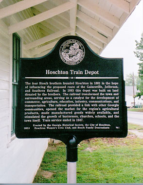 Hoschton Train Depot Marker