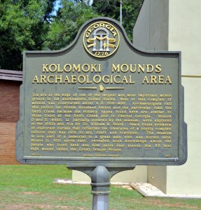 Kolomoki Mounds Archaeological Area Marker