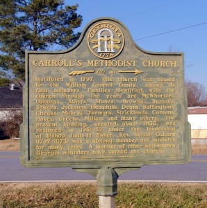 Carroll's Methodist Church Marker