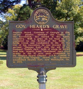 Gov. Heard's Grave Marker