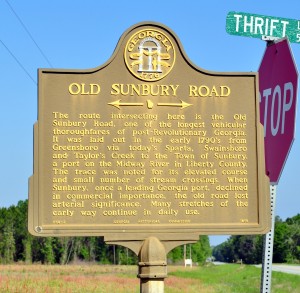 Old Sunbury Road Marker
