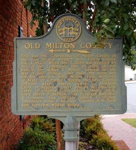 Old Milton County Marker