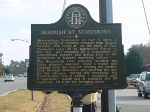 Skirmish at Statesboro Marker