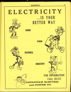 Ad for Savannah Electric