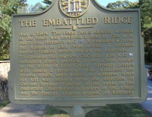 The Embattled Ridge Historical Marker
