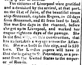 Savannah Daily Republican, August 28, 1819