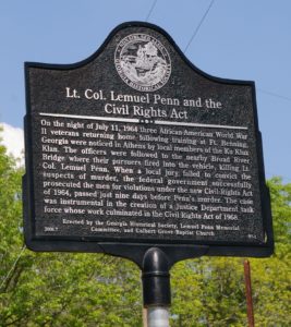 Lt. Col. Lemuel Penn and the Civil Rights Act Marker