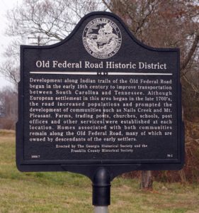 Old Federal Road Historic District Marker