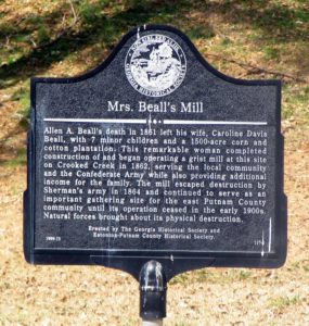 Mrs. Beall's Mill Marker