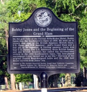 Bobby Jones and the Beginning of the Grand Slam Marker