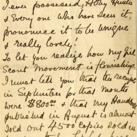 From Juliette Gordon Low to Willie Gordon, 1916. From the Gordon Family papers, MS 318.