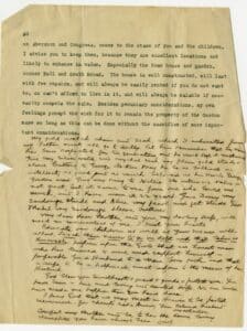 Typed copy with handwritten addendum of a letter written by W.W. Gordon II to his wife, October 11, 1876. From the Gordon Family Papers, MS 318. MS 318-43-Add 6-01.