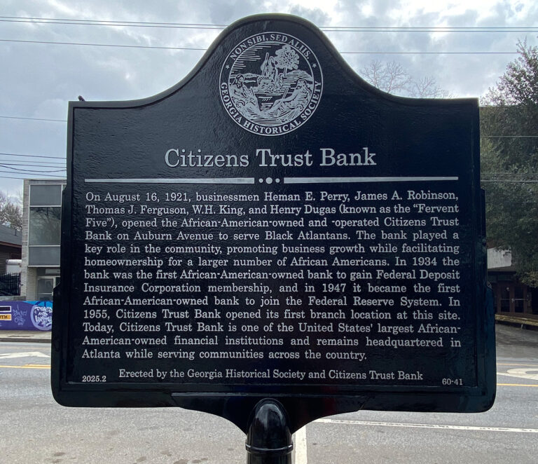 Georgia Historical Society Names Citizens Trust Bank Newest Honoree in ...