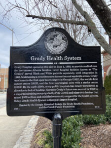 Grady Health System historical marker