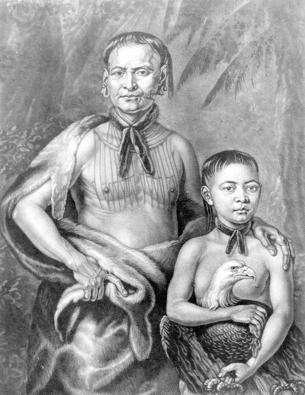 Tomochichi and Toonahowi, undated. From the Cordray-Foltz Photography Studio Photographs, GHS 1360-PH-25-16-13.