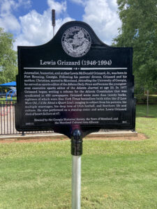 Image of the historical marker titled "Lewis Grizzard"