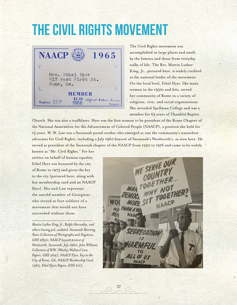Page from Georgia at the US250 publication